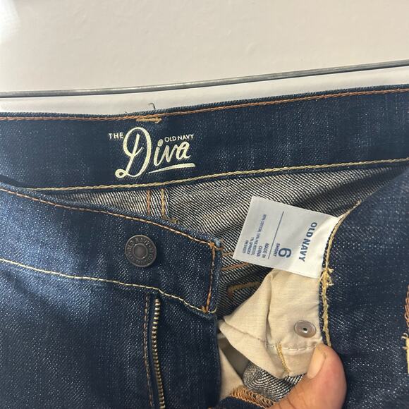 OLD NAVY The Diva Taper Ankle Dark Blue Denim Casual Jeans Women’s Size 6 Short - Picture 2 of 7